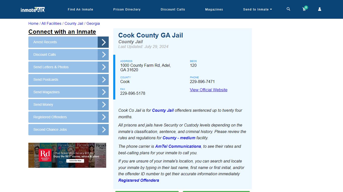 Cook County GA Jail - Inmate Locator